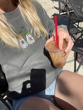 Load image into Gallery viewer, Embroidered Little Coffee Ghosts Crewneck