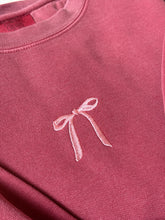 Load image into Gallery viewer, Dainty Bow Embroidered Crewneck