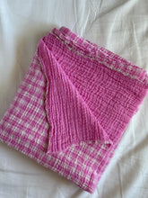 Load image into Gallery viewer, Gingham Quilted Large Pouch - 4 Color Options