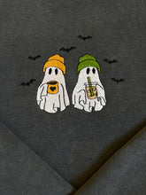 Load image into Gallery viewer, Embroidered Little Coffee Ghosts Crewneck