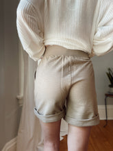 Load image into Gallery viewer, Slub Knit Sand Lounge Shorts