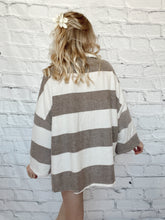 Load image into Gallery viewer, Oversized Brushed Soft Striped Pullover
