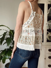 Load image into Gallery viewer, Flora A-Line Ivory Embroidered Tank Top
