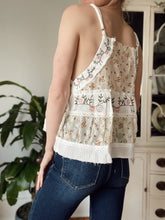 Load image into Gallery viewer, Flora A-Line Ivory Embroidered Tank Top