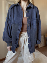 Load image into Gallery viewer, Judie Indigo Button Down Shacket