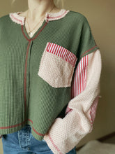 Load image into Gallery viewer, Jovie Wide Sleeve Oversized Thermal Knit Top