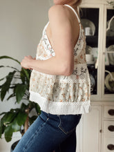Load image into Gallery viewer, Flora A-Line Ivory Embroidered Tank Top