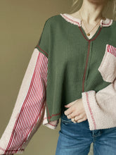 Load image into Gallery viewer, Jovie Wide Sleeve Oversized Thermal Knit Top
