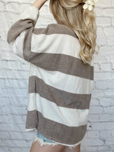 Load image into Gallery viewer, Oversized Brushed Soft Striped Pullover
