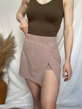 Load image into Gallery viewer, Washed Mauve Mini Skirt w/ Hidden Shorts