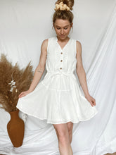Load image into Gallery viewer, Cotton Ivory Mini Dress