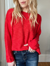 Load image into Gallery viewer, Rayla Red Knit Sweater