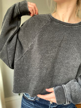 Load image into Gallery viewer, The Charlie Laid Back Cropped Crewneck