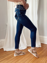 Load image into Gallery viewer, High Rise Distressed Hem Skinny Ankle Jeans
