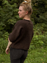 Load image into Gallery viewer, Willa Knit Quarter Sleeve Chocolate Cardigan