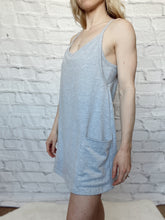 Load image into Gallery viewer, Heather Grey Jersey Mini Dress w/ built in Romper
