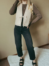 Load image into Gallery viewer, Gabi Padded Tie Front Vest with Piping