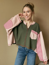 Load image into Gallery viewer, Jovie Wide Sleeve Oversized Thermal Knit Top