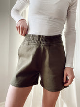 Load image into Gallery viewer, High Waist Olive Lounge Shorts