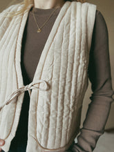 Load image into Gallery viewer, Gabi Padded Tie Front Vest with Piping