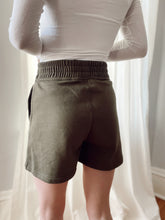 Load image into Gallery viewer, High Waist Olive Lounge Shorts