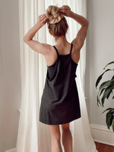 Load image into Gallery viewer, Hotshot Activewear Mini Dress with Built-in Romper - Denim Blue or Charcoal
