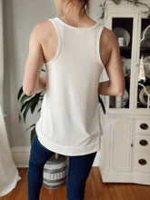 Load image into Gallery viewer, Off-White Racer Back Button Tank Top
