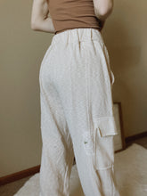 Load image into Gallery viewer, Almond Lace Patch Cargo Joggers
