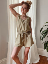Load image into Gallery viewer, Olive French Terry Knit Romper