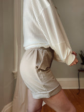 Load image into Gallery viewer, Slub Knit Sand Lounge Shorts