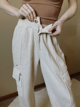 Load image into Gallery viewer, Almond Lace Patch Cargo Joggers