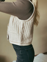 Load image into Gallery viewer, Gabi Padded Tie Front Vest with Piping