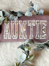 Load image into Gallery viewer, Auntie Appliqué Embroidered Orchid Hoodie