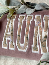 Load image into Gallery viewer, Auntie Appliqué Embroidered Orchid Hoodie