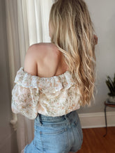 Load image into Gallery viewer, Floral Off Shoulder Frill Blouse