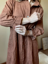 Load image into Gallery viewer, Brown Corduroy Button Down Dress