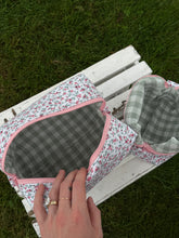 Load image into Gallery viewer, Dainty Floral Sage Quilted Pouch - 3 Sizes