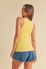 Load image into Gallery viewer, Leena Yellow Crew Neck Tank