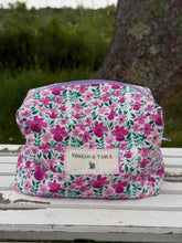 Load image into Gallery viewer, Purple Floral Quilted Pouch