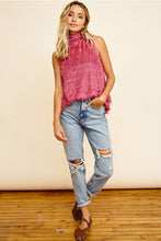Load image into Gallery viewer, Selena Sleeveless Mauve Fuzzy Top - Final Sale