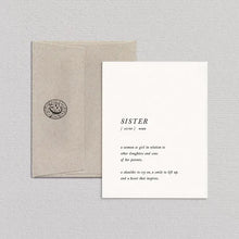 Load image into Gallery viewer, "Sister" Greeting Card