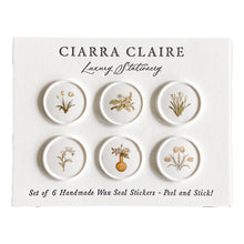 Load image into Gallery viewer, Victorian Florals Peel & Stick Wax Seal Stickers