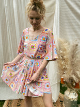 Load image into Gallery viewer, Crochet Print Dress - Final Sale