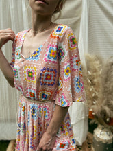 Load image into Gallery viewer, Crochet Print Dress - Final Sale