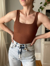 Load image into Gallery viewer, Sculpt Knit Brown Bodysuit
