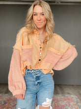 Load image into Gallery viewer, Peach + Pink Dreamsicle Long Sleeve Top