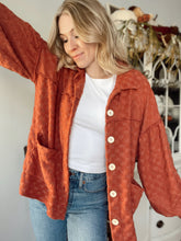 Load image into Gallery viewer, Fuzzy Square Patterned Shacket