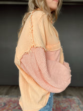 Load image into Gallery viewer, Peach + Pink Dreamsicle Long Sleeve Top