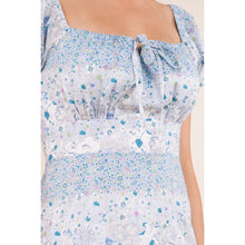 Load image into Gallery viewer, Everly Blue Mini Floral Dress - Final Sale