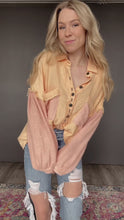 Load and play video in Gallery viewer, Peach + Pink Dreamsicle Long Sleeve Top